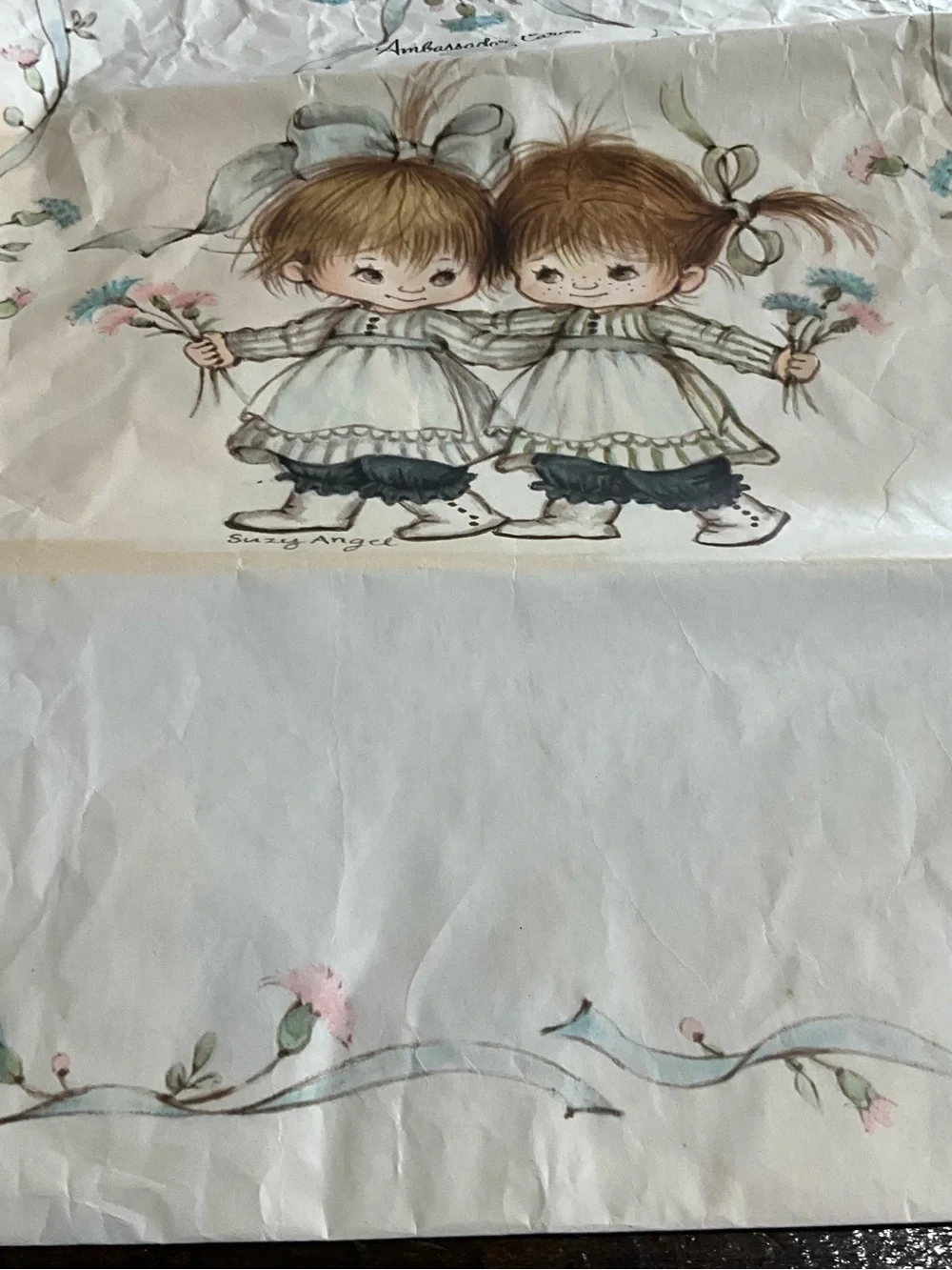 Vintage Lot of 2 1970s Ambassador Hallmark Gift Bags Collectible Decor